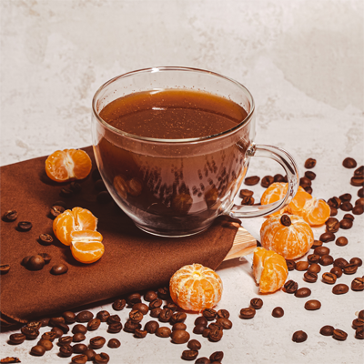 Coffee Eleanora with juice