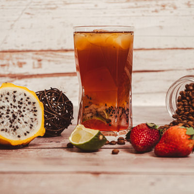 Strawberry Pitahaya Coffee Tonic