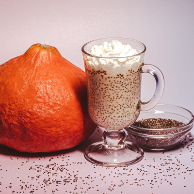 Pumpkin Spice Coffee Chia Seed Drink
