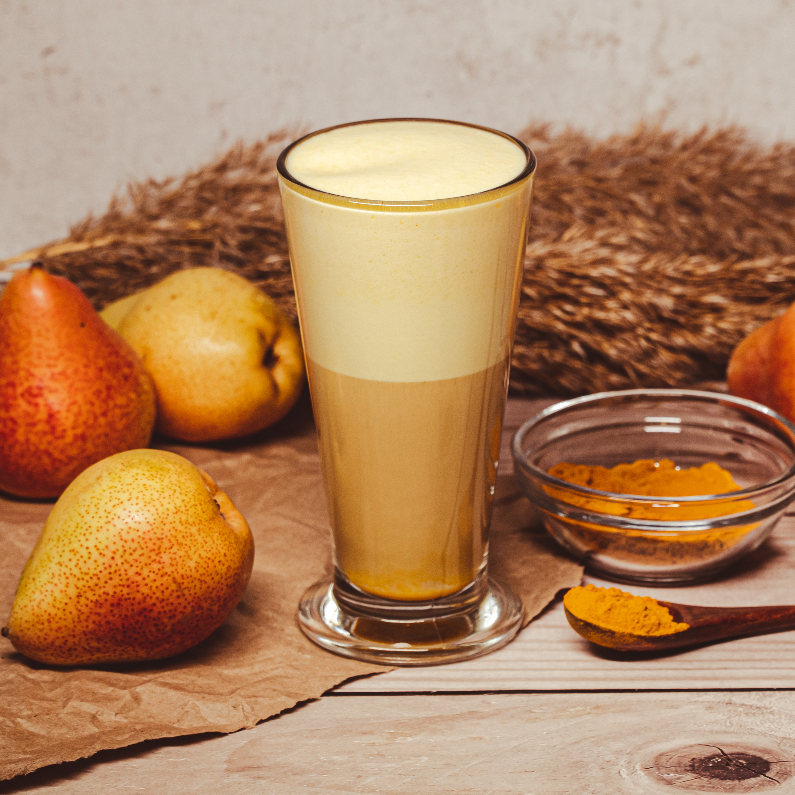 Pear Latte with Turmeric