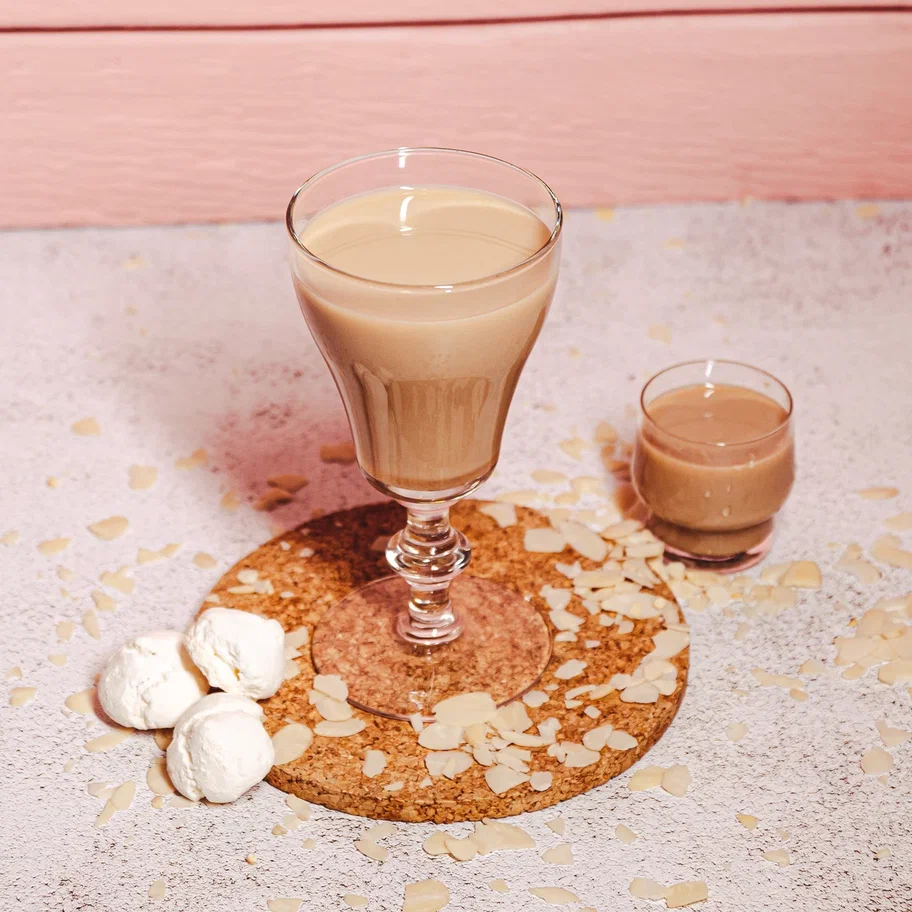 Milk Coffee with Liqueur