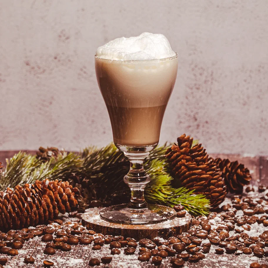 Mocha Eggnog with Brandy and Coffee Liqueur