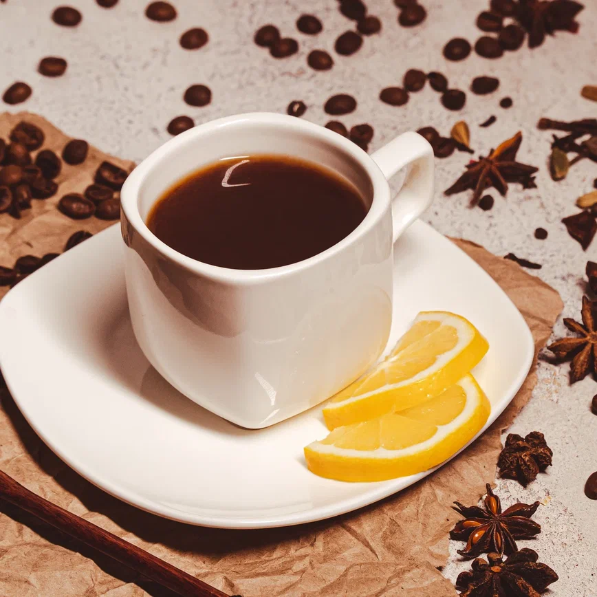 Coffee with spices and cognac