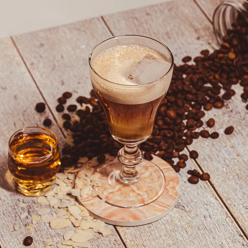 Nutmeg coffee with rum