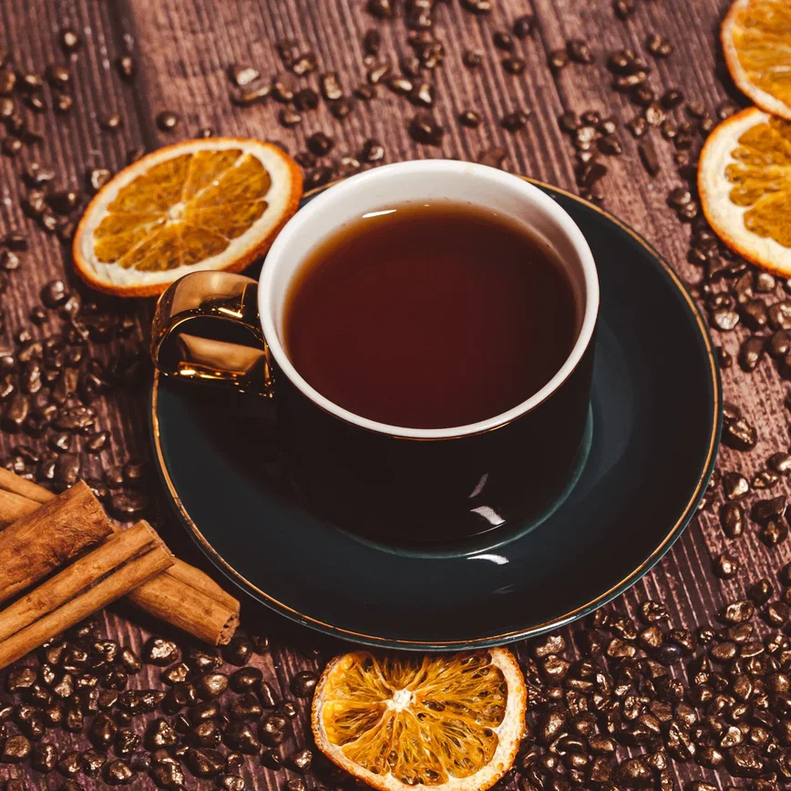 Spiced coffee with brandy