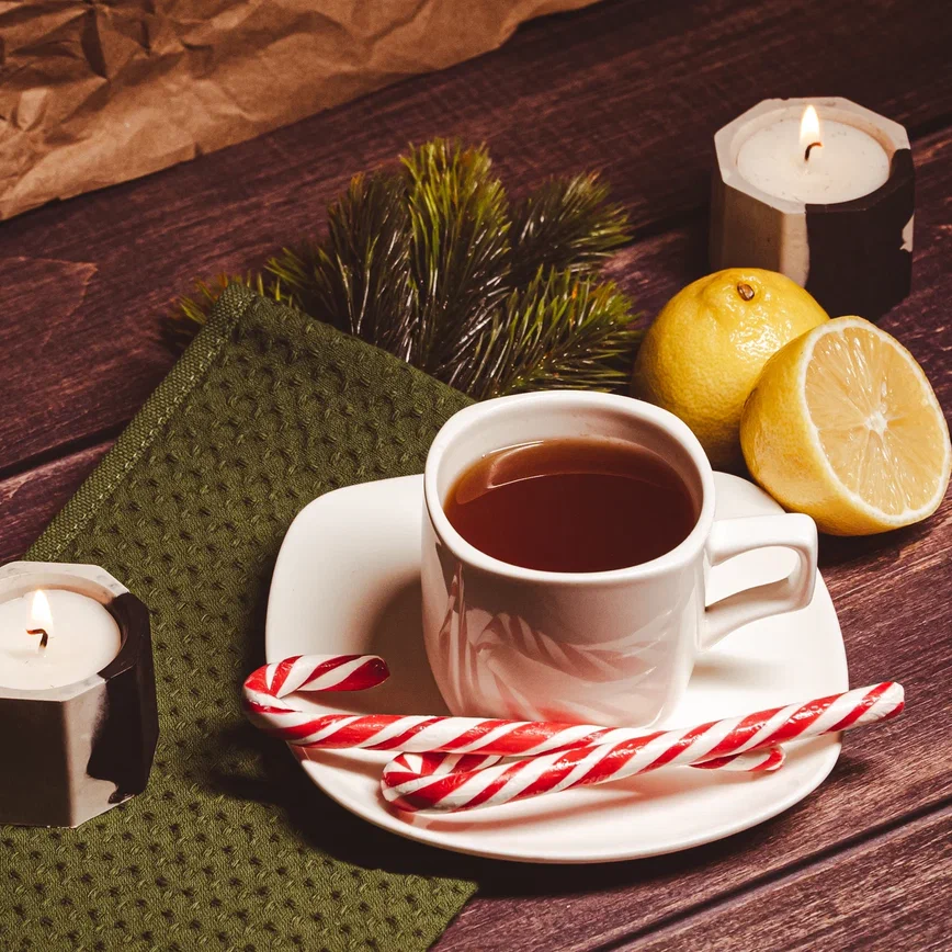 Refreshing Coffee with Pine Needles and Lemon Juice