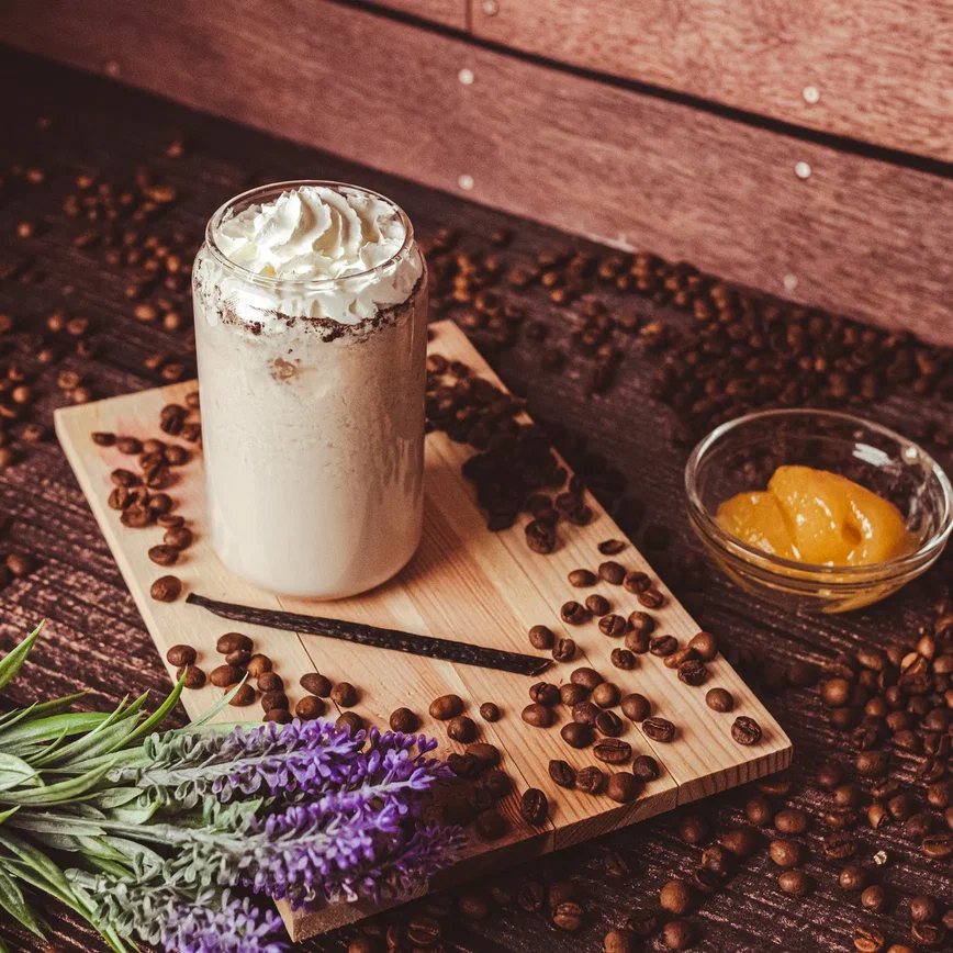 Coffee with lavender, champagne and vanilla