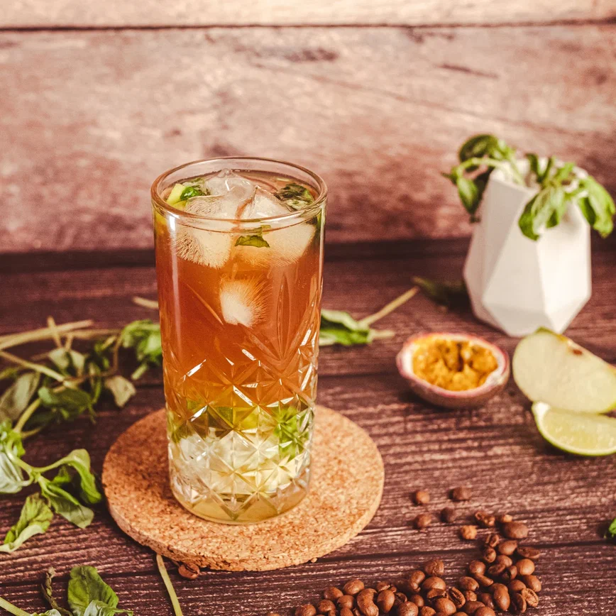 Apple-Basil-Elderberry Lemonade